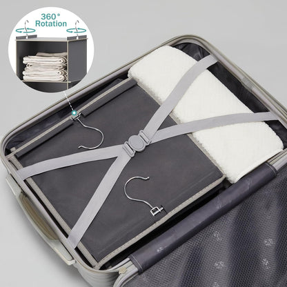 YOUDENOVA Hanging Closet Organizer and Storage, 6-Shelf Closet Hanging Storage Shelves, Grey