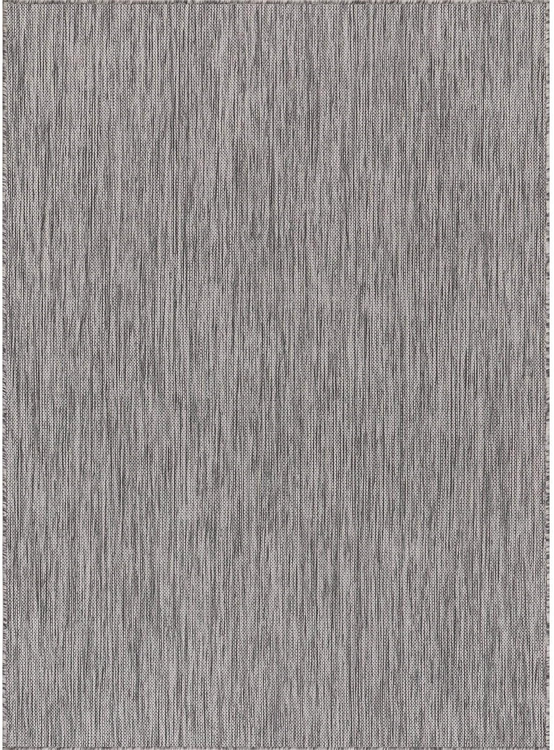CAMILSON Outdoor Rug 5x7 Modern Area Rugs for Indoor and Outdoor Patios and Porches - Waterproof, Washable, Non-Shedding, Easy-to-Clean Outside Carpet (5 x 7, Solid - Silver Gray)