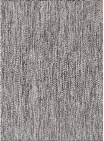 CAMILSON Outdoor Rug 5x7 Modern Area Rugs for Indoor and Outdoor Patios and Porches - Waterproof, Washable, Non-Shedding, Easy-to-Clean Outside Carpet (5 x 7, Solid - Silver Gray)