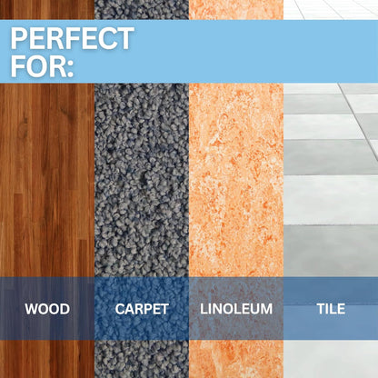 SoftTouch 2 1/2" Square Reusable Carpet Bottom Furniture Caster Cups to Protect Hardwood, Tile or Laminate Floors, Brown/Gray (12 Pack)