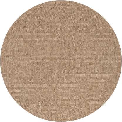 CAMILSON Easy Jute Round Rug 6ft Indoor Outdoor Natural Color Fiber Area Rugs for Living Room Patio and Kitchen Rug Solid Boho Woven Design Easy-Cleaning Washable Outside Carpet Alfombras (6 Round)