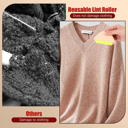 Good Life Lint Roller, Reusable Mini Lint Roller Pet Hair Remover, Portable Lint Roller, Washable Lint Roller, Portable Lint Remover for Clothes, Furniture, Dog & Cat Hair (4 Set)