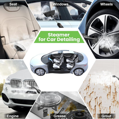 Handheld Steam Cleaner for Home, 2500W High Pressure Steam Cleaner for Car Detailing, 3 Steam Levels, 1600Ml Tank, High Heat Steamer for Bed Bugs, Couch, Furniture, Kitchen, Bathroom