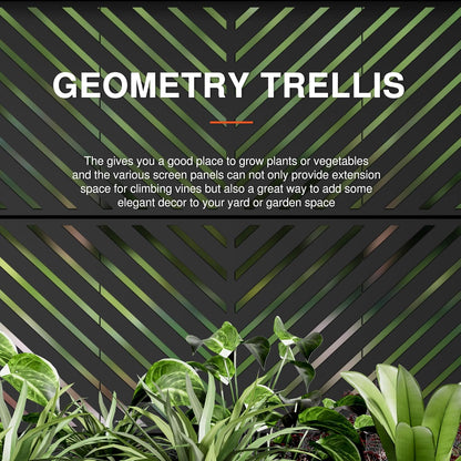 Casaphoria Metal Raised Garden Bed with Trellis and Wheels, 72"x35"x16" Planter Box for Climbing Plants, Vegetables & Vines, Features Drainage Holes and Privacy Screen (Black-Parallel)