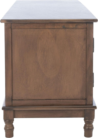 SAFAVIEH Magnolia TV Stand for up to 55" Flatscreen – Brown, 2 Doors with Interior Storage, 2 Open Shelves, Entertainment Media Console (MED5702C)