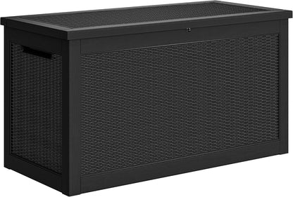 YITAHOME 260 Gallon XXL Large Deck Box, Outdoor Resin Storage Box, Lockable Storage Container for Patio Cushions, Furniture, Garden Tools, Water Resistant (Black)