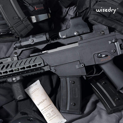 wisedry 112 Gram [4 Packs] Silica Gel Desiccant Packs for Larger Container Desiccant Bags with Orange Indicating Beads for 3D Printer Filament Gun Safe Camera Electronics Equipment Food Grade