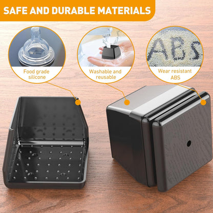 Furniture Sliders,24 PCS Square Chair Leg Sliders for Carpet, Furniture Movers Sliders, Carpet Chairs Furniture Glides, Floor Protectors, Carpet Moving Sliders Easily Move.(Black, Fit:0.67-0.87").