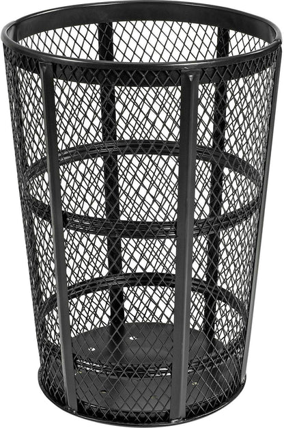 Global Industrial Outdoor Metal Trash Container Black, 48 Gallon