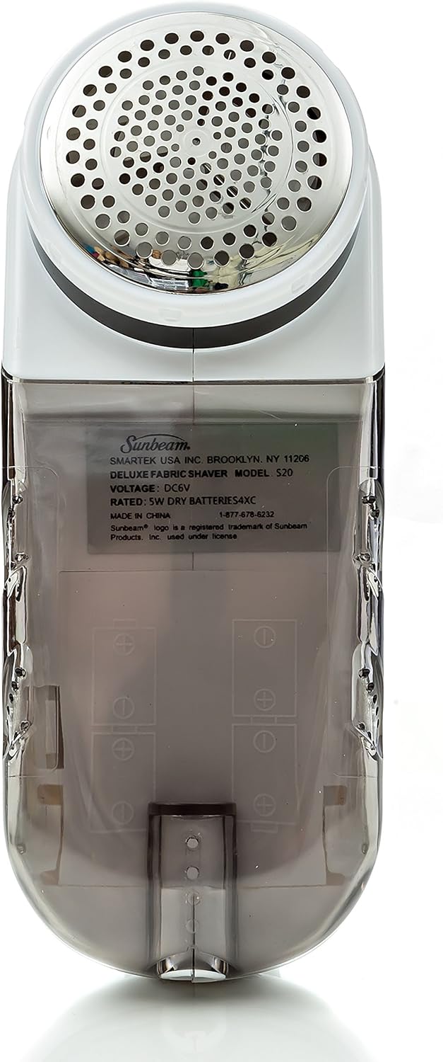 Sunbeam S20 Professional Electric Fabric Garment Defuzzer Sweater Shaver Best Fuzz Pill Bobble Remover for Fleece Curtains Clothes