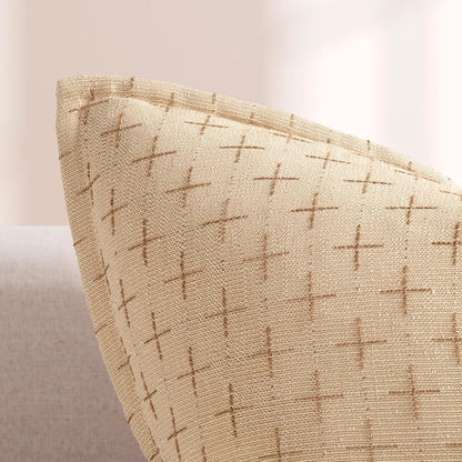 ZWJD Pillow Covers 16x16 Set of 2 Soft Polyester Textured Pillow Covers with Stylish Flange Edge Cozy Farmhouse Throw Pillows for Couch Bed Sofa Living Room