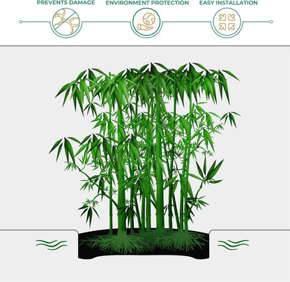 DeepRoot Water Barrier, Versatile Bamboo Barrier, Easy-to-Install Garden Barrier for Landscaping and Protection, Durable, Flexible, 18" x 100' Roll-30 mil Thickness, Black (WB 18/30-100)