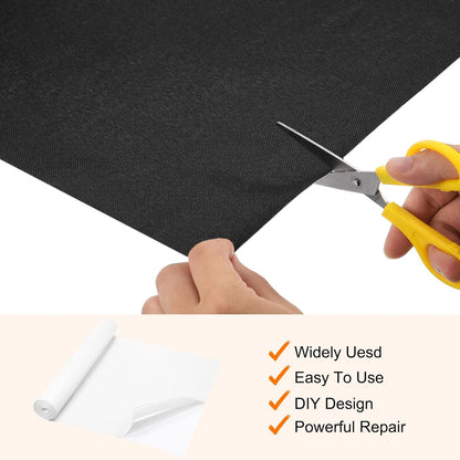 Repair Patches Repair Tape Self-Adhesive DIY Repair Patch Linen Gear Patch for Sofa, Furniture, Chair, Clothing,Tents,17x158 Inch,White