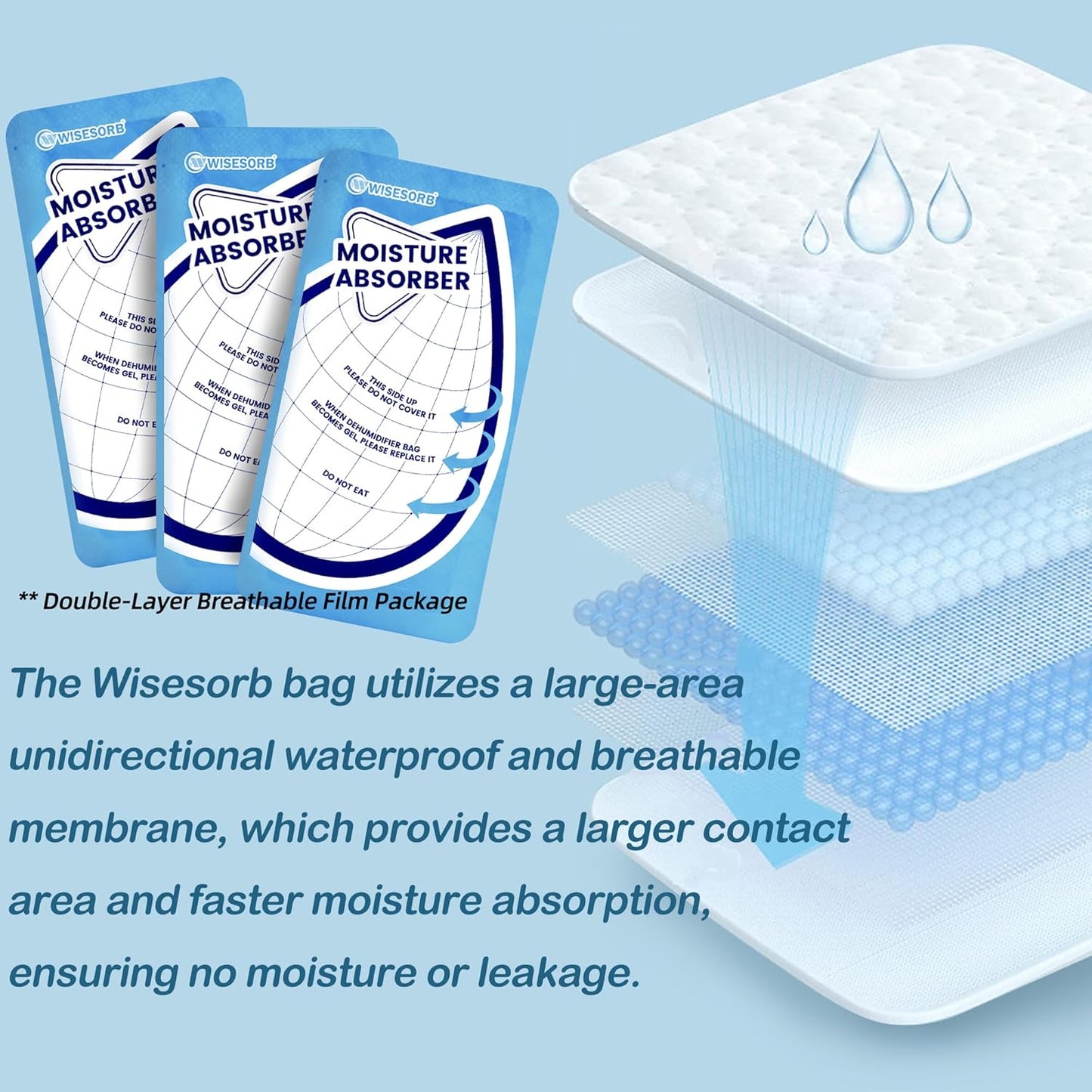 25 Gram Moisture Absorbers, 30 Packs Dehumidifier Bags for Bathrooms, Basements, Rvs, Paper Packing Premium White Granule Humidity Packets Perfect for Closet