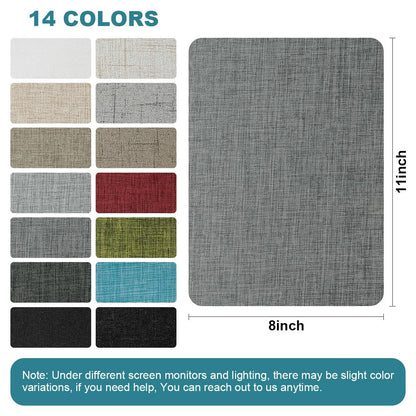 J.CARP 2Pcs Linen Repair Patches, Large Self-Adhesive Fabric Patch for Sofas, Couch, Furniture, Car Seats (8 * 11 inches-2PCS Light Gray)