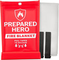 Prepared Hero Emergency Fire Blanket - 1 Pack - Fire Suppression for Kitchen, 40” x 40” Fiberglass Fire Blanket for Home