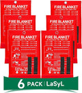 LaSyL Blanket Emergency for Home, 40" x 40"(Pack of 6), Fire Supression Blanket Good for Home Safety, Kitchen, and Camping,Hurricane Preparedness Items
