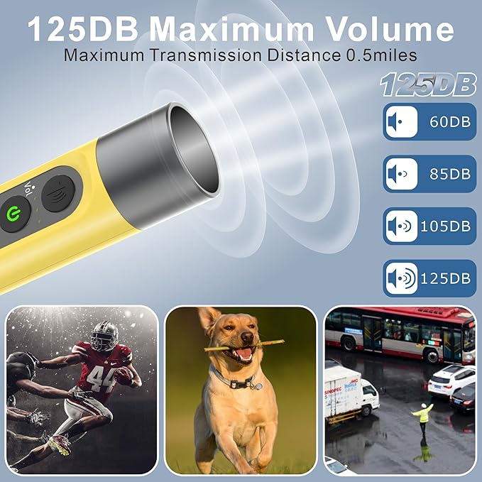 Electronic Whistle Highest IPX5 Maximum Sound 125db Battery 1000mAh Blue for Coaches Teacher, Sports Whistle