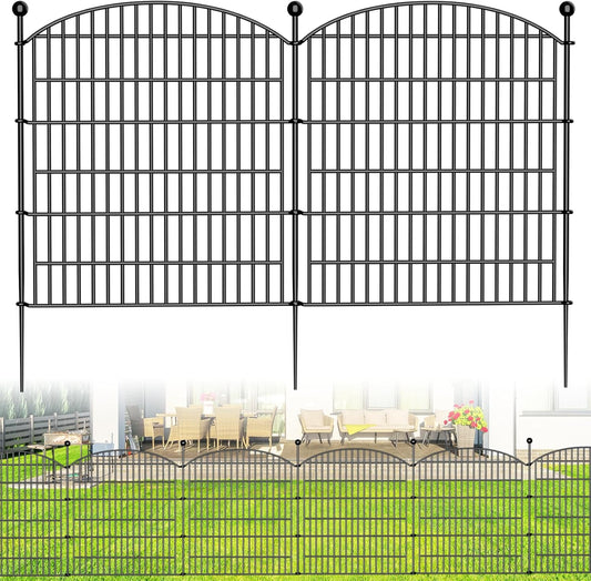 15 Panels Decorative Garden Fence - 32 in (H) x 35.4 ft (L) No Dig Dog Fence Outdoor for Yard, Rustproof Tall Garden Fencecing Panels, Animal Barrier Suitable for Yard Border, Patio, and Outdoor Use