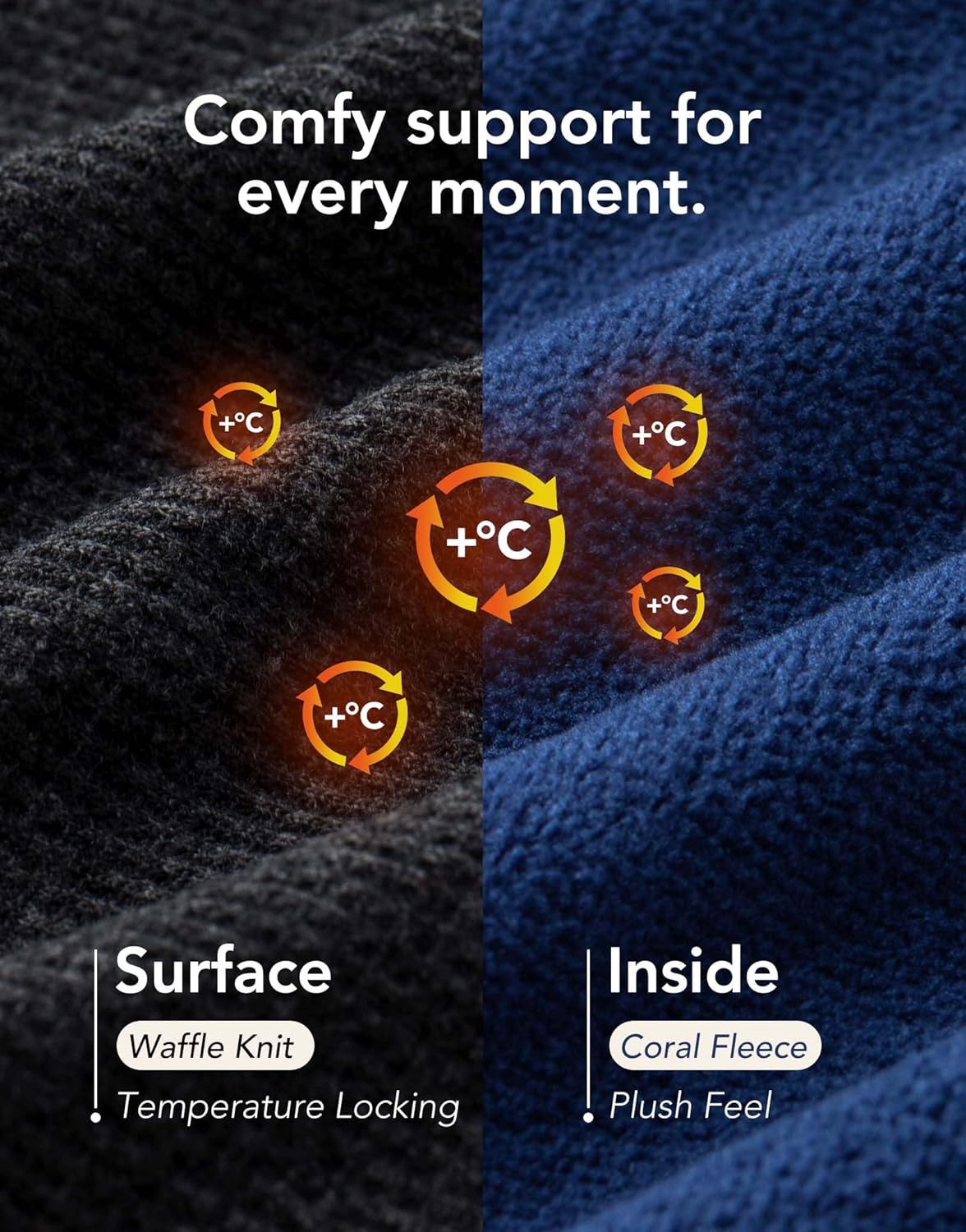 VeraCosy Men's Two-Tone Memory Foam House Slippers Indoor Outdoor Durable Rubber Sole