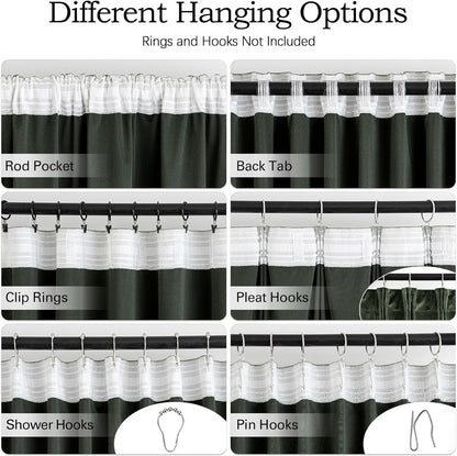 MIULEE Olive Green Velvet Curtains 120 inches 2 Panels - Pinch Pleated Luxury Room Darkening Curtains for Bedroom Living Room Thermal Insulated Super Soft Window Drapes Rod Pocket, W52 x L120 inch