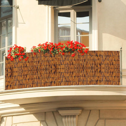 Natural Reed Fencing Rolls, Decorative Bamboo Fencing 4 ft High Roll Reed Screen Curtain, Natural Reed Bamboo Fencing for Outdoor Balcony Patio Garden Backyard (Light Russet), LWZLTH7