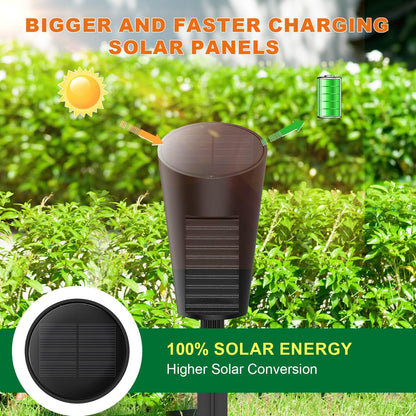 Solar Lights Outdoor Pathway 6 Pack, Solar Pathway Lights Outdoor Auto On/Off Waterproof Garden Landscape Lighting for Path, Yard, Walkway, Driveway, Lawn, Patio, Outside Decor, Warm White