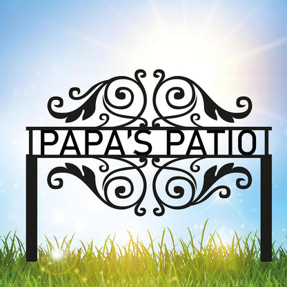 Personalized Metal Garden Sign with Stake, Custom Garden Decor for Outdoor, Custom Family Name Sign, Patio Decorations, Lawn Art, Farmhouse Decorative, Welcome Garden Sign, Housewarming Gift