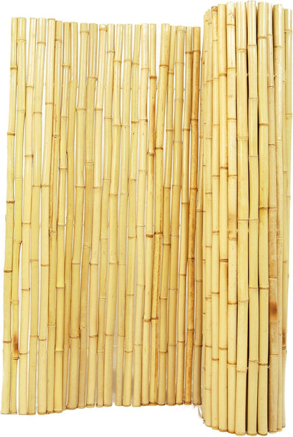 Backyard X-Scapes Natural Rolled Bamboo Fence 1in D x 4ft H x 8ft L