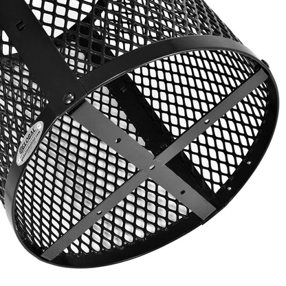 Global Industrial 36 Gallon Outdoor Steel Trash Can with Dome Lid, Plastic Liner and Anchor Kit Included, 23-1/2" Diameter x 40" H, Powder Coat Finish, Unassembled, Black