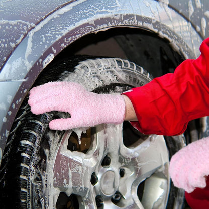 Bencailor 6 Pairs Microfiber Dusting Gloves, Dusting Cleaning Gloves Microfiber Gloves for Plants House Blinds Car Dust Mitt (Elegant Color,Medium)