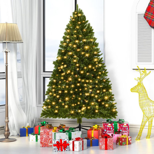 LEVELEVE Premium 4.5FT Artificial Holiday Christmas Tree w/350 Branch Tips,250 LED Lights for Home,Office,Party Decoration