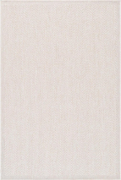 CAMILSON Easy Jute Rug 4x6, Indoor Outdoor Off-White Color Fiber Area Rugs for Living Room Patio and Kitchen Rug Herringbone Seagrass Woven Design Easy-Cleaning Washable Outside Carpet Alfombras 4 x 6