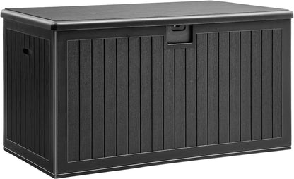 YITAHOME XL 150 Gallon Large Deck Box,Outdoor Storage for Patio Furniture Cushions,Garden Tools,Waterproof,Lockable (Black)