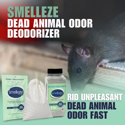 SMELLEZE Ultimate Odor Removal Bundle – 2 lb. Granules + 1 Reusable Pouch | Eliminates Tough Smells | Safe, Natural & Long-Lasting Indoor & Outdoor Odor Control