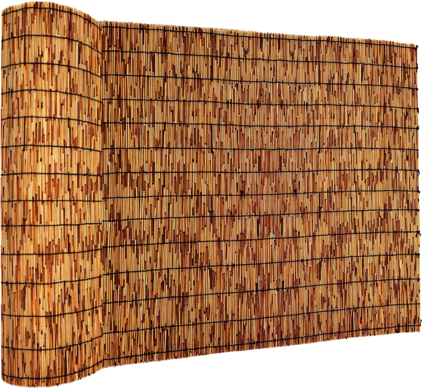 Bamboo Fencing–Handwoven,Bamboo Wall Panel Outdoor Privacy Reed Screening for Garden,Balcony,Backyard,Patio,2ftx16ft