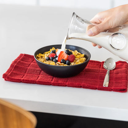 Grow Forward Premium Wheat Straw Bowls - 20oz Microwave Safe Plastic Cereal Bowls Set of 8 for Kitchen, Camping, RV, Dessert, Snack, Soup, Salad, Fruit - Reusable, Unbreakable & BPA Free - Midnight