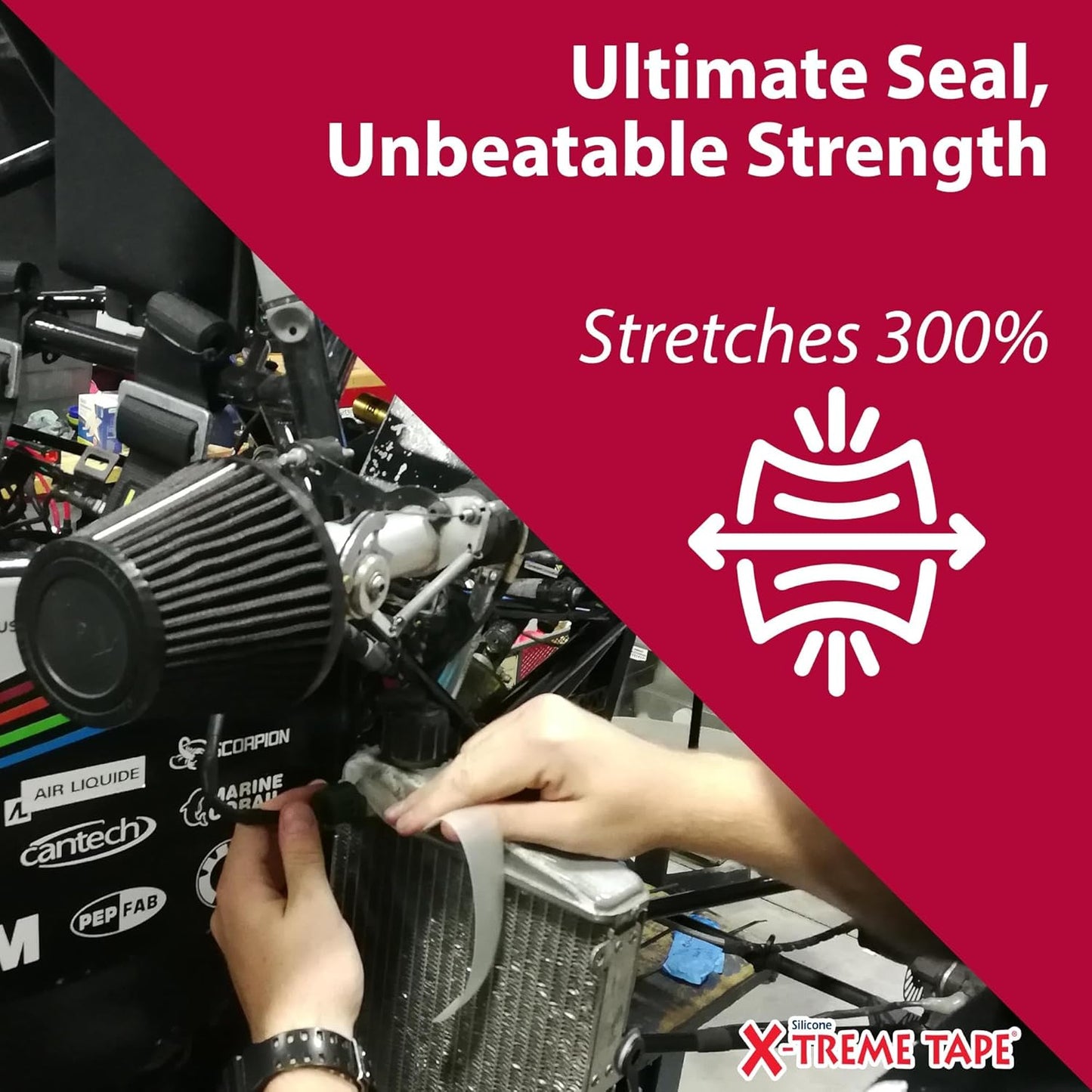 X-Treme Tape MOCAP Heavy Duty Waterproof Self Fusing Silicone Rubber Tape for Hose, Pipe, Electrical, Automotive, Outdoor, and Repairs - Leak Proof, Insulating - 1-1/2 Inch x 36 Ft Roll - Black