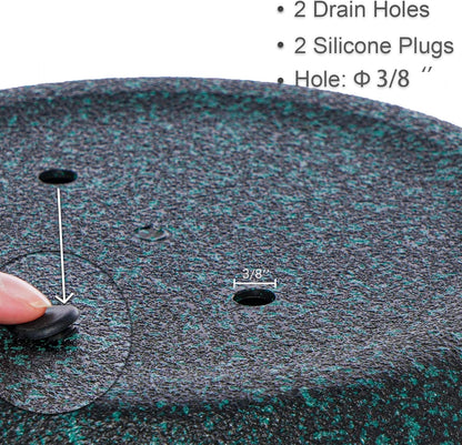 13 Inch 2 Pack Large Hanging Planters for Indoor Outdoor Plants, Plastic Hanging Basket Pots for House Plants Flowers, Black Speckles