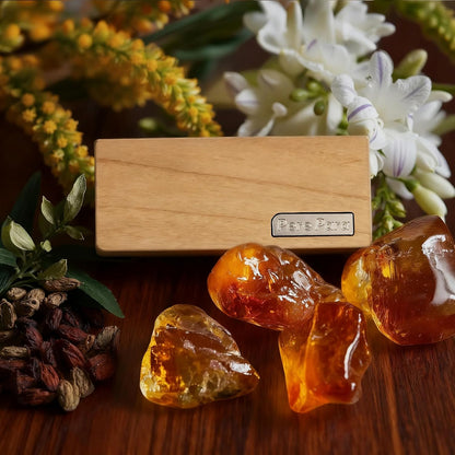 4 Refreshing Scent Bags Wood Car Air Freshener Vent Clip (Burlywood, Amber)- Natural Scent Diffuser for Car, Truck & SUV Premium Essential Oil Starter Kit Gift for Men & Women