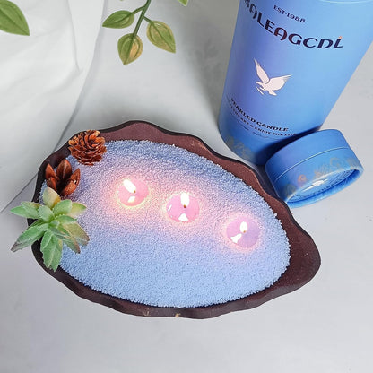 Bluebell Scented Light Blue Pearled Candle 18oz Luxury Sand Candle Granulated Wax - 30 Cotton Wicks - Wax for Candle Making Decorative Candles Smooth and Clean Burning Lasts up to 120 Hours