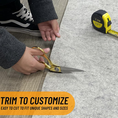 Ottomanson 2'7" x 6' Non-Slip Rug Pad Gripper 1/12 Inch Ultra Thin Dual Surface Felt + Rubber Gripper - Safe for All Floors, Cream