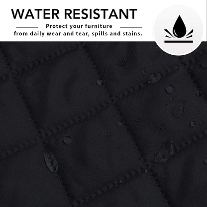 Easy-Going L Shape Sofa Slipcover - Reversible Sectional Couch Cover - Furniture Protector for Pets & Kids (Small, Black/Black)