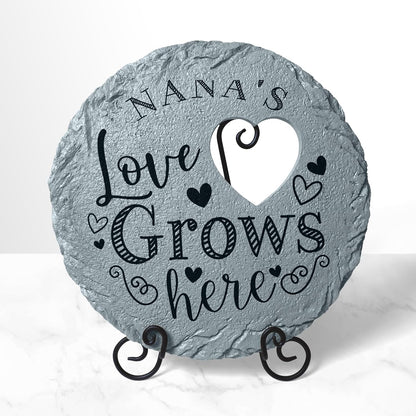 Let's Make Memories Personalized Garden Stone - Resin - Custom Garden Décor - Heart Stepping Stone - for Dad - for Father's Day