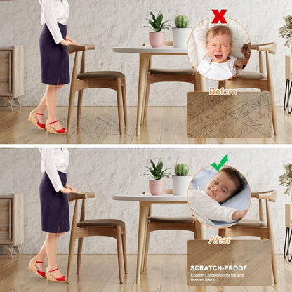 Felt Furniture Pads 400 Pieces, Furniture Pads for Hardwood Floors, Floor Protectors for Furniture Legs, Felt Pads for Furniture, Many Large Sizes Brown