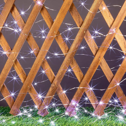 Solar String Lights for Outside,200FT 600 LEDs Solar Fairy Lights,Waterproof 8 Modes Button Outdoor String Light for Patio Garden Backyard Tree Wedding Christmas,Silver Wire,Cool White