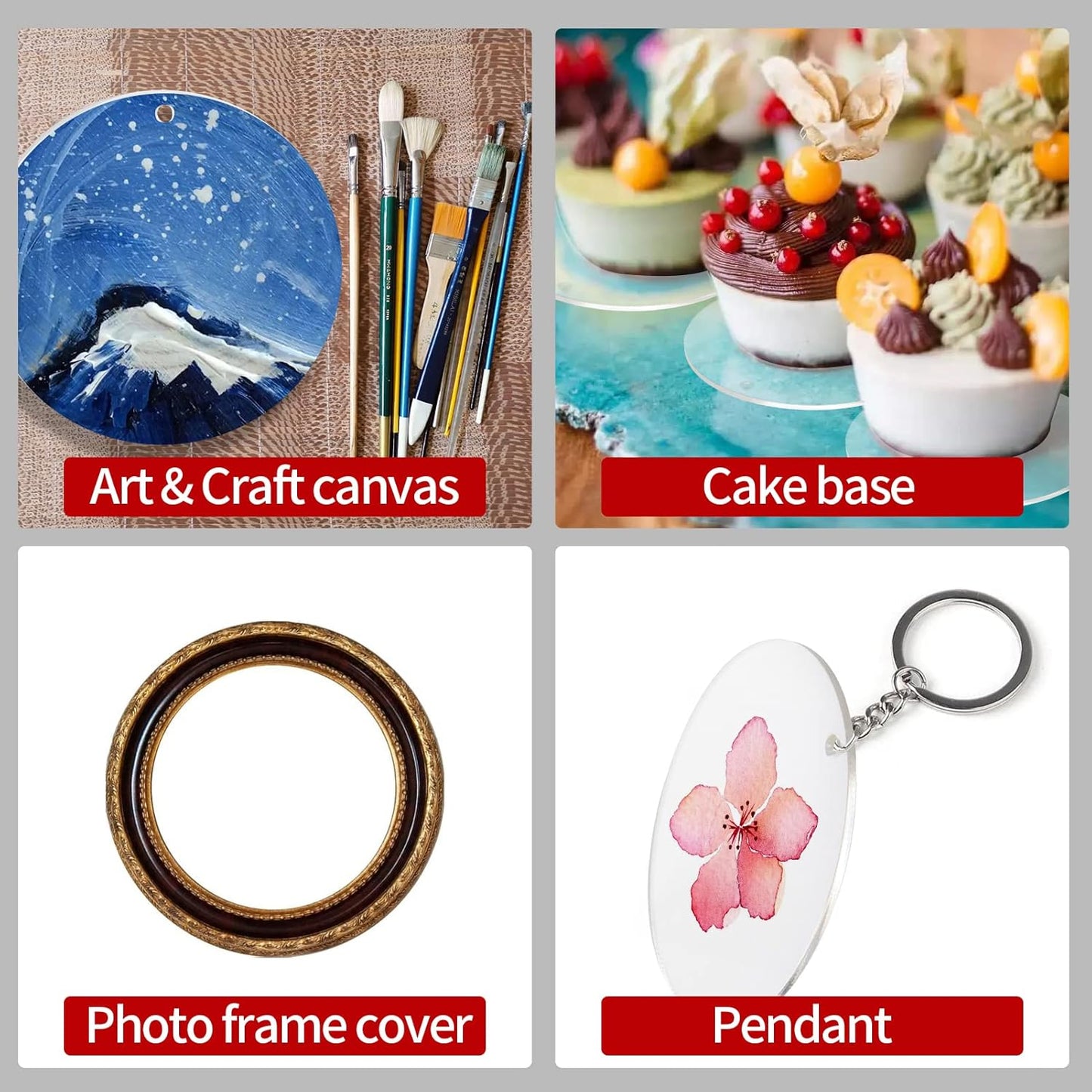 50 Pieces Clear Acrylic Circle with Hole 75x1.5 mm Transparent Acrylic Ornament Blanks 3" Blanks Round Sheets for Decorative Tags with Paintings