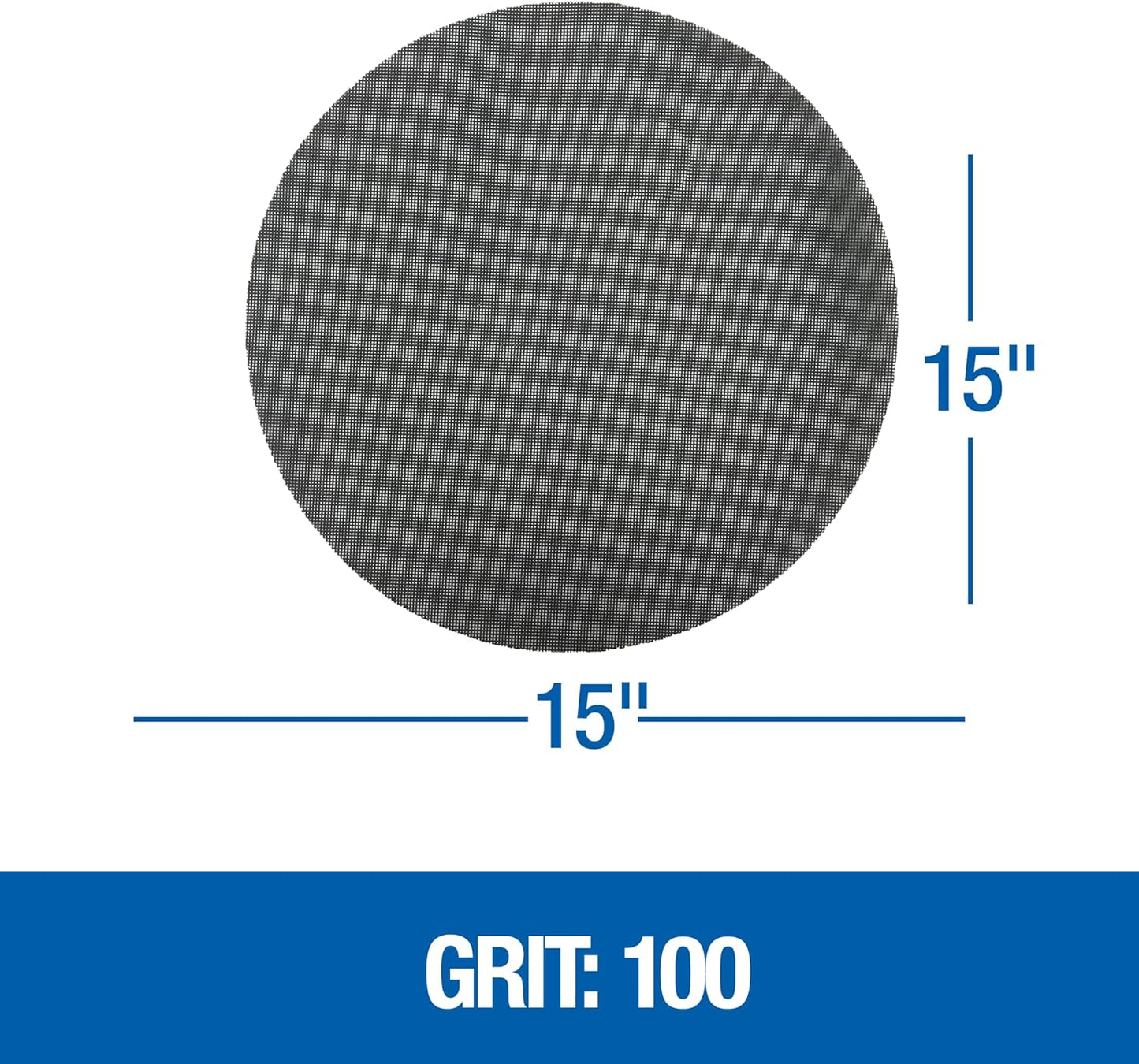 Floor Sanding Screen Disc, 10 Pack, 15", Grit 100