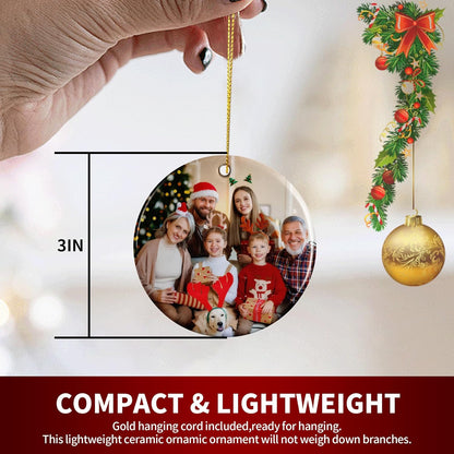 Personalized Christmas Ornaments, Custom Photo & Text 2025 Christmas Tree Ornament, Ideal for Xmas Decorations, Baby Showers, Weddings, Birthdays, Gifts for Mom, Dad, Kids, Pets, Friends