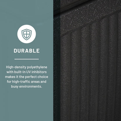 Safco Canmeleon Trash Can, 38 Gallons, Indoor and Outdoor Use, Durable & Weather-Resistant Commercial Garbage Can, Black